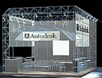 Часть cтенда компании Autodesk, созданного в 3D Studio VIZ