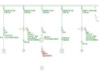 Рис. 2. Фрагмент схемы электроснабжения Светогорского ЦБК с результатами расчета токов КЗ