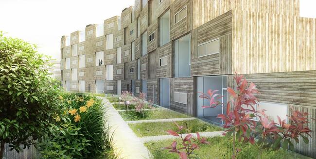 Проект жилого здания на территории DONG в Копенгагене - визуализация © BIG