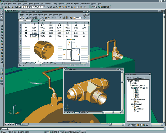 Autodesk Mechanical Desktop позволяет редактировать внешние детали непосредственно в сборочном чертеже и впоследствии записывать любые модификации обратно во внешний файл