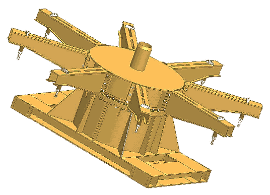 Трехмерная модель опорно-поворотного устройства лебедки кабелеукладочного оборудовани