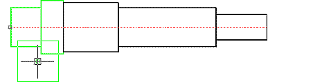 Для размещения выбранного шаблона указываем на ступени вала (они подсвечиваются цветом)
