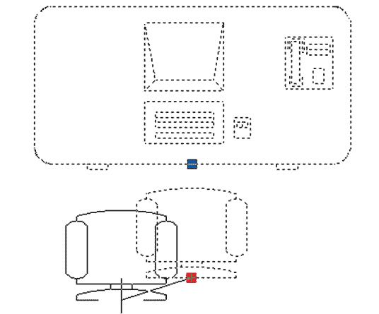 Рис. 2. Перемещение частей блока посредством активного параметра (перемещение частей блока рабочего места без разбиения составного блока)