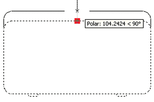 Рис. 4. Параметр Point в варианте растяжения блока после вставки (настройка размеров блока стола)