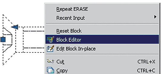 Рис. 31. Запуск Редактора блоков для выбранного обычного блока