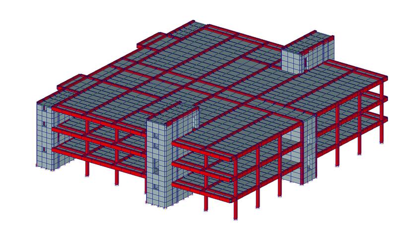 Рис. 2. Расчетная модель здания