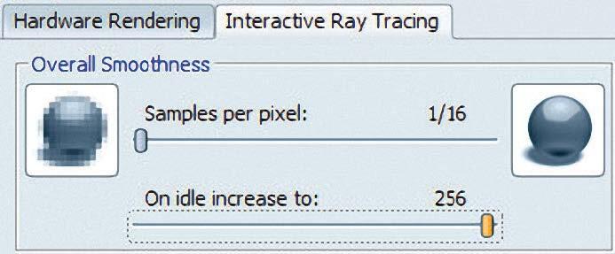Рис. 8. Параметры настройки Interactive Ray Tracing
