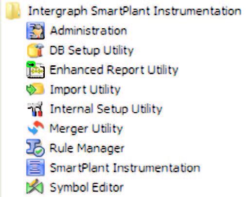 Рис. 3. Приложения SmartPlant Instrumentation