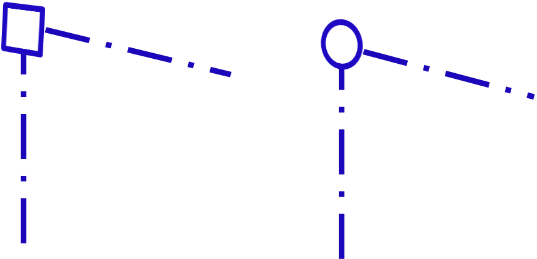 Рис. 1. Жесткое (слева) и шарнирное (справа) сопряжение элементов