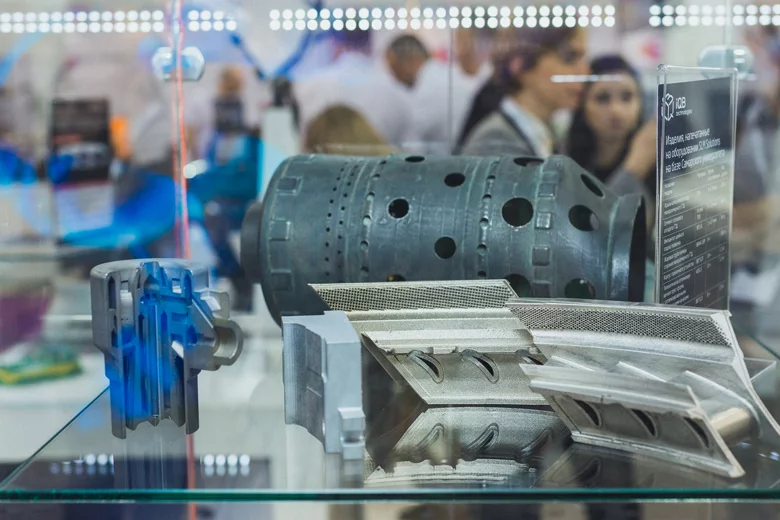 Стенд iQB Technologies на выставке «Металлообработка-2019»: изделия, напечатанные в лаборатории аддитивных технологий Самарского университета на установке SLM 280 HL / Фото iQB Technologies