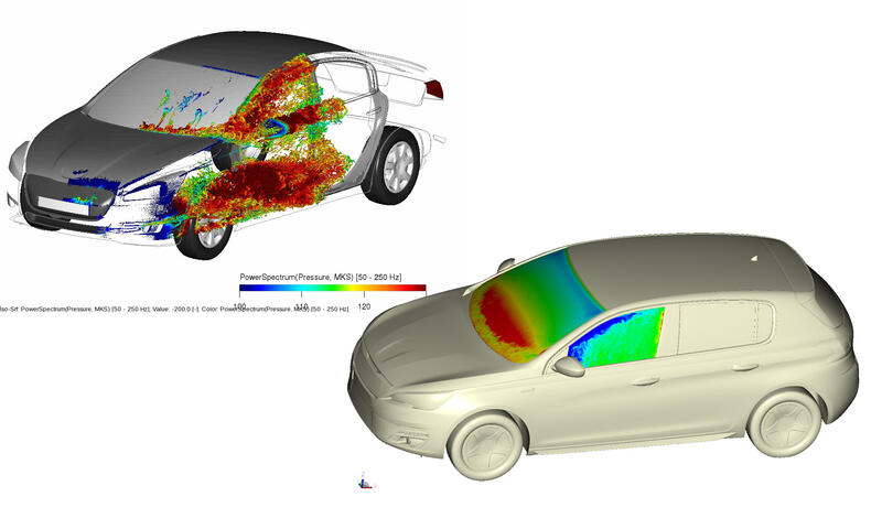 Анализ шума обтекания бокового зеркала заднего вида при движении автомобиля (по материалам компании Groupe PSA)