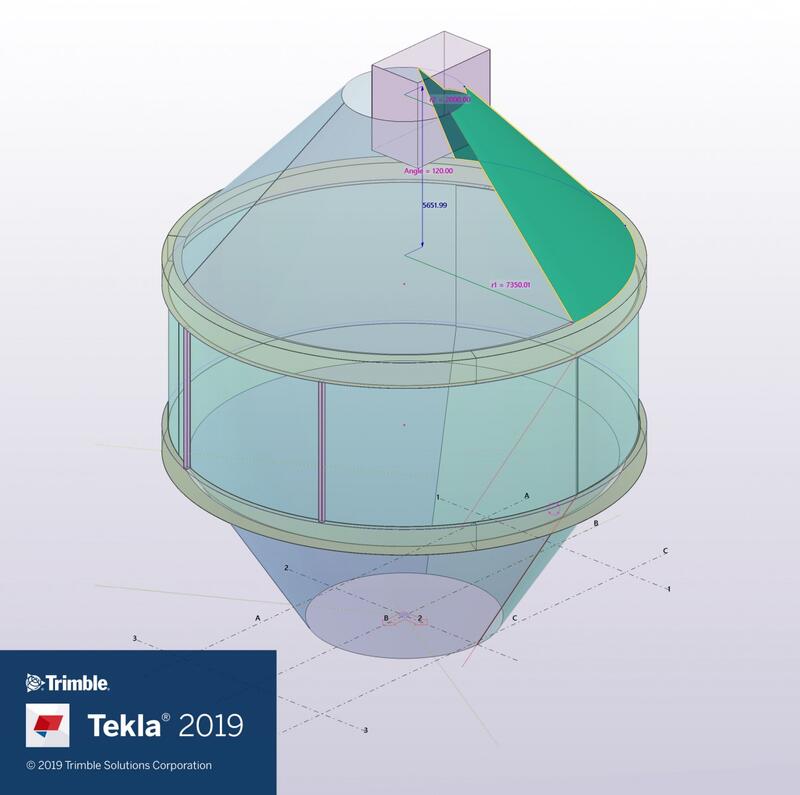 Моделирование изогнутых пластин в Tekla Structures 2019