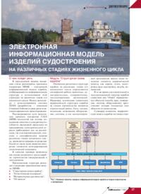 Журнал Электронная информационная модель изделий судостроения на различных стадиях жизненного цикла
