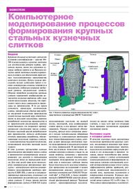 Журнал Компьютерное моделирование процессов формирования крупных стальных кузнечных слитков
